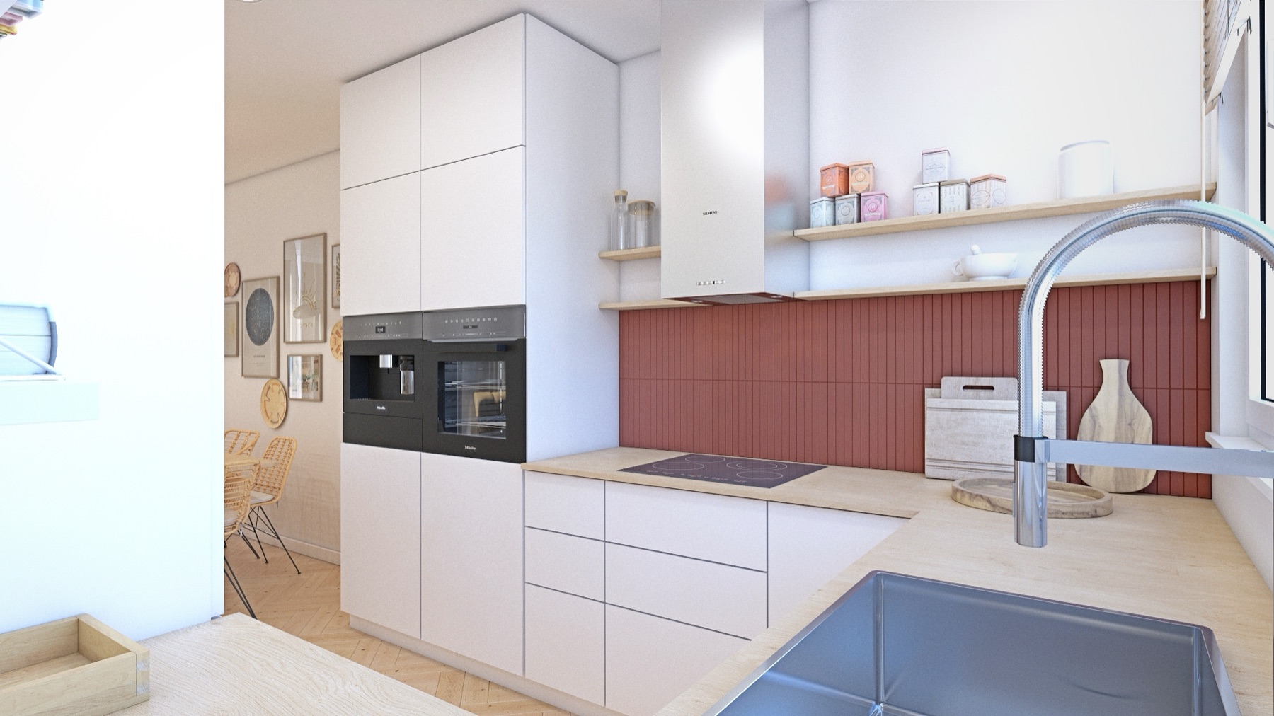 Kuchnia z ciepłym akcentem — Kuchnia